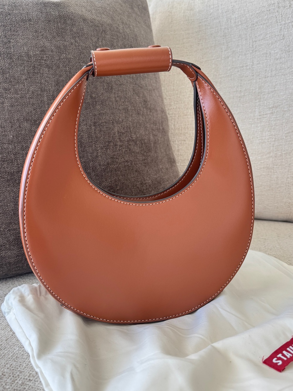 STAUD Mini Moon Bag in Tan *LIKE NEW*